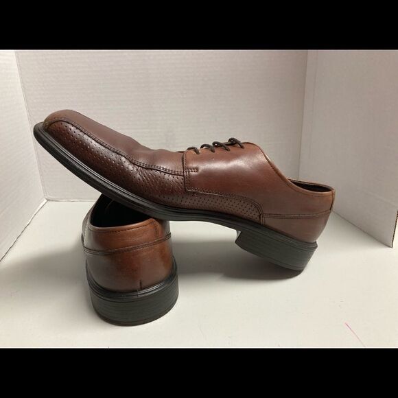 ECCO Men’s Dress Oxford Shoes tie closure light brown 1” heel size 10-10.5/44 - Picture 6 of 13